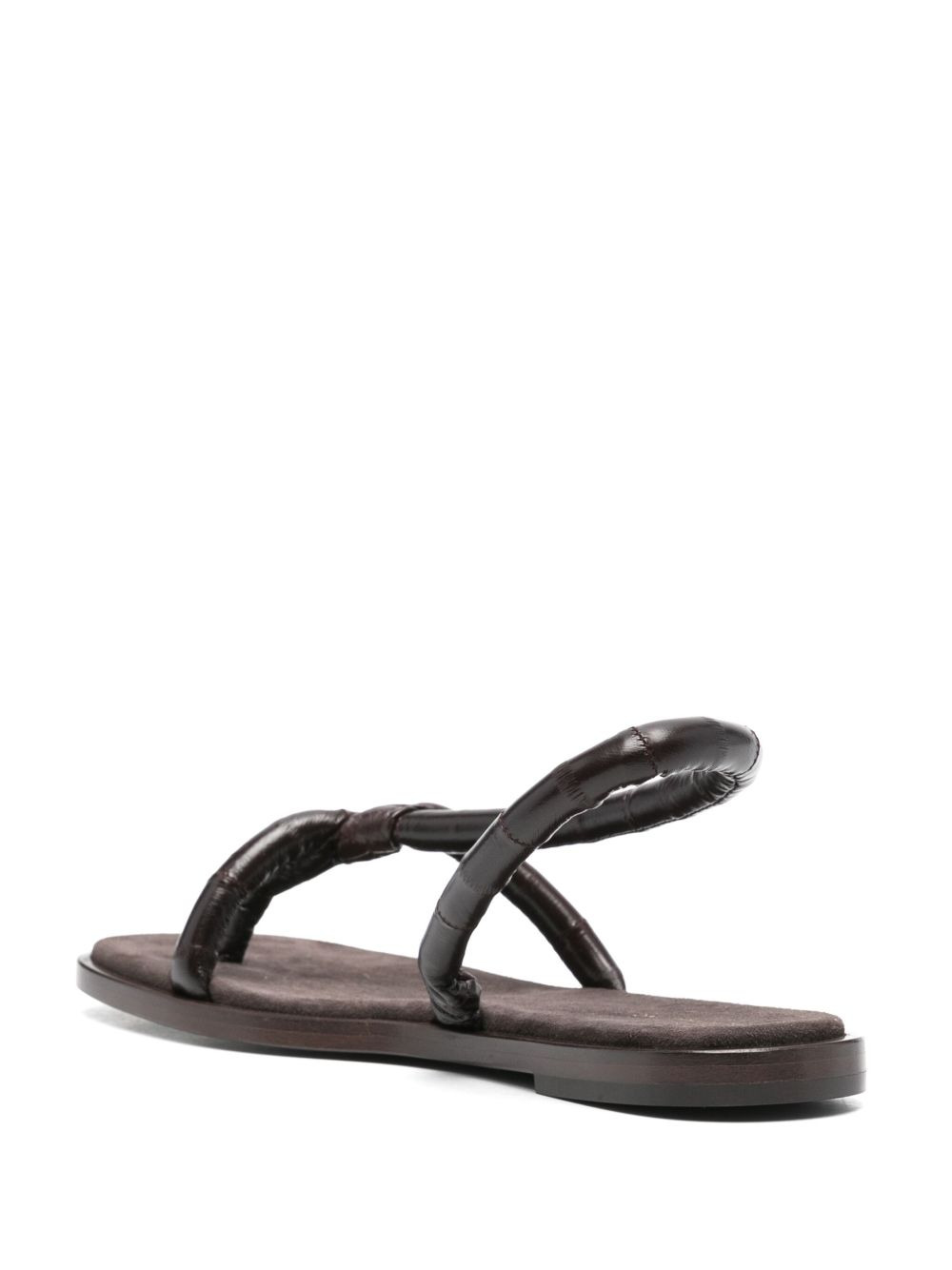 square-toe leather sandals - 3