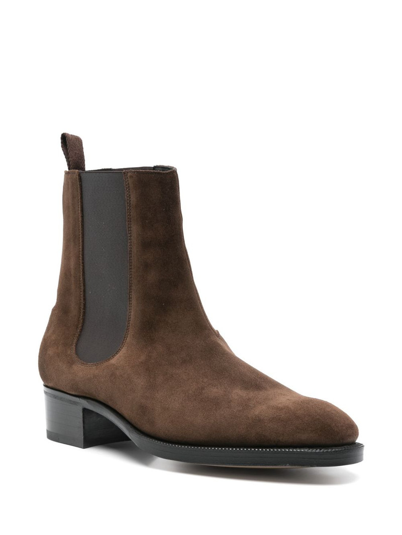 John Lobb suede chelsea boots outlook