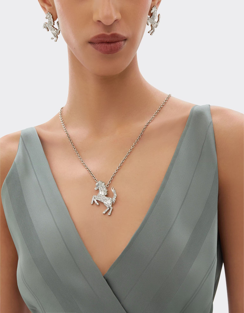 Ferrari Prancing Horse Rhinestone Necklace outlook