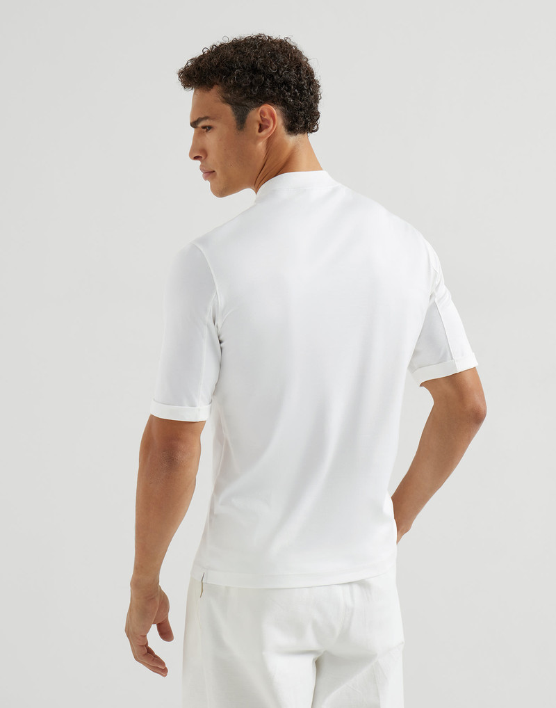 Brunello Cucinelli Cotton jersey mock neck T-shirt outlook