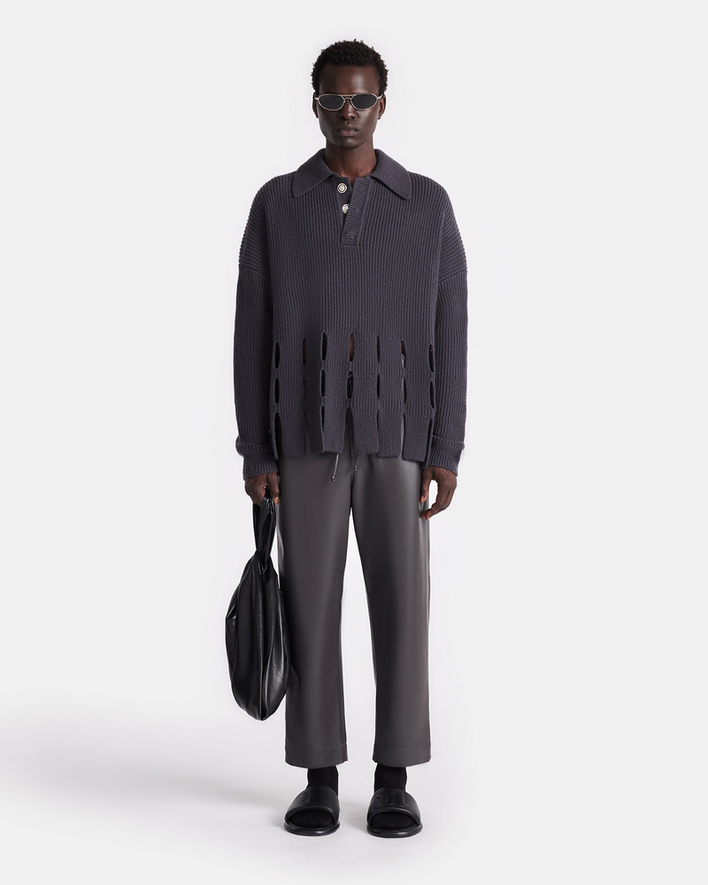 Cut-Out Cashmere-Blend Polo-Neck Sweater 4