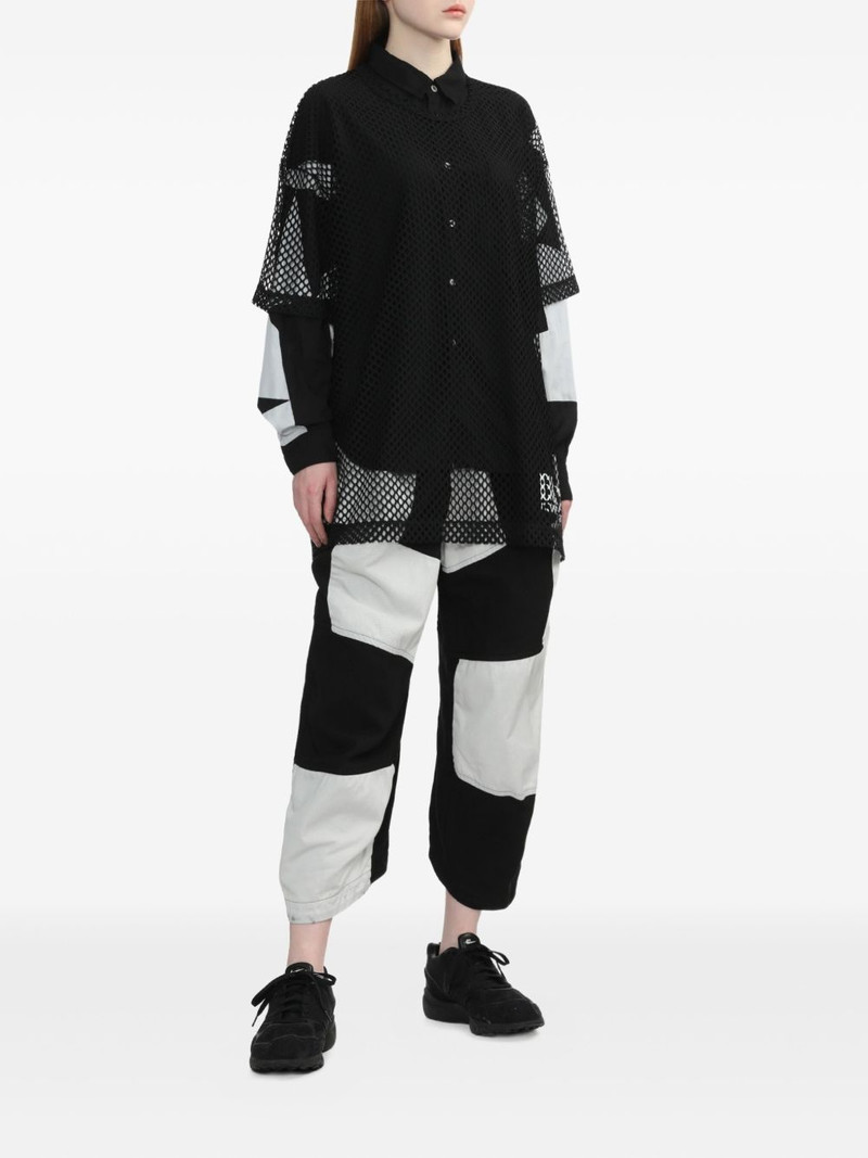 BLACK COMME des GARÇONS geometric-print shirt outlook