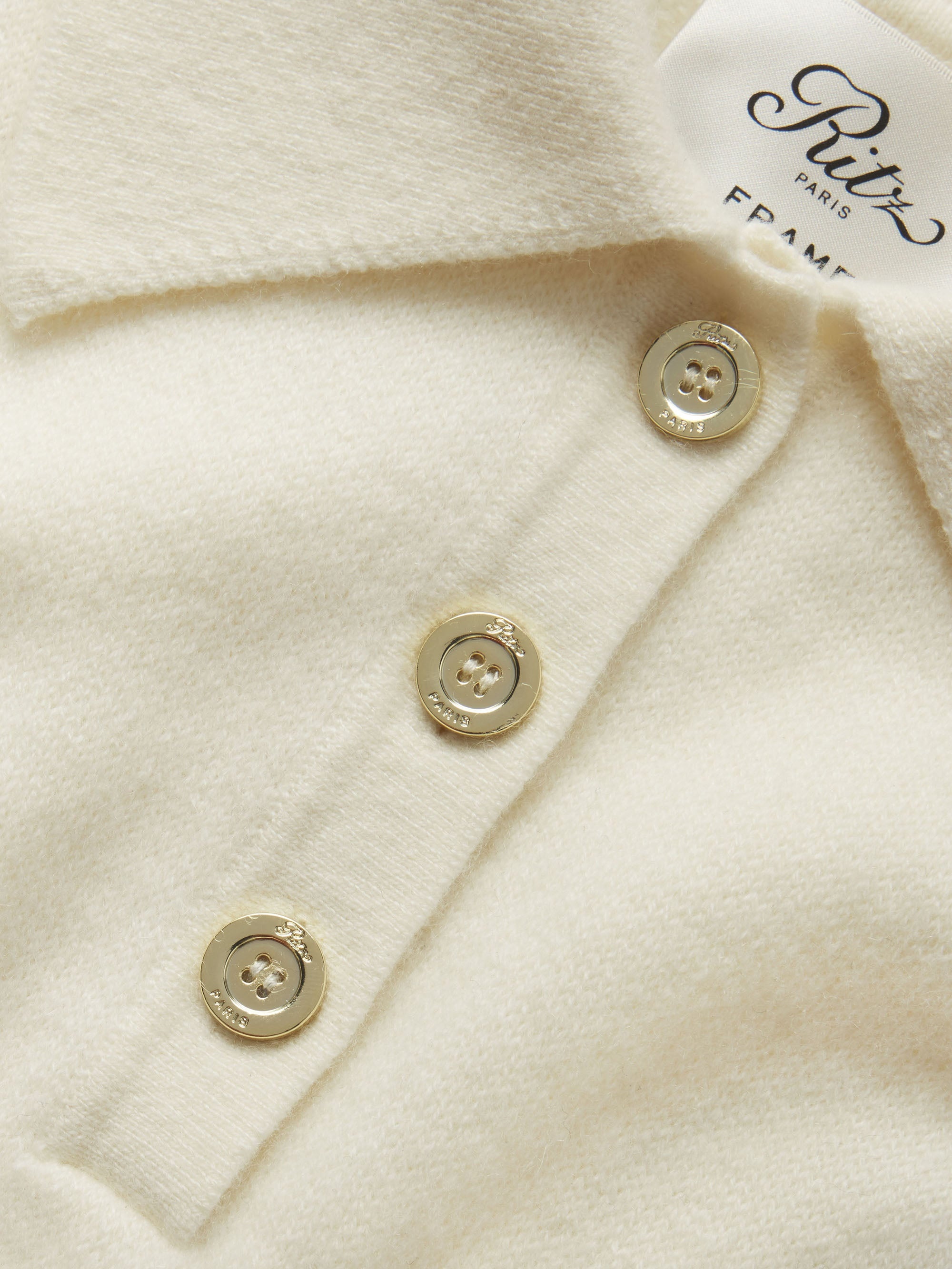 Ritz Women's Crest Cashmere Sweater in Cream - 3