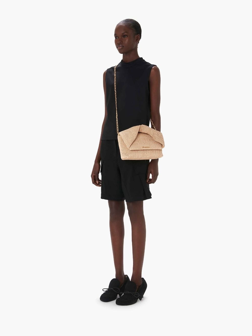 LARGE TWISTER - RAFFIA TOP HANDLE BAG - 6