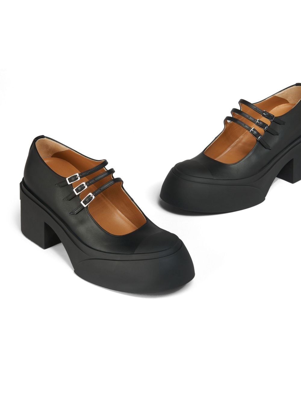 buckle-strap leather pumps - 5