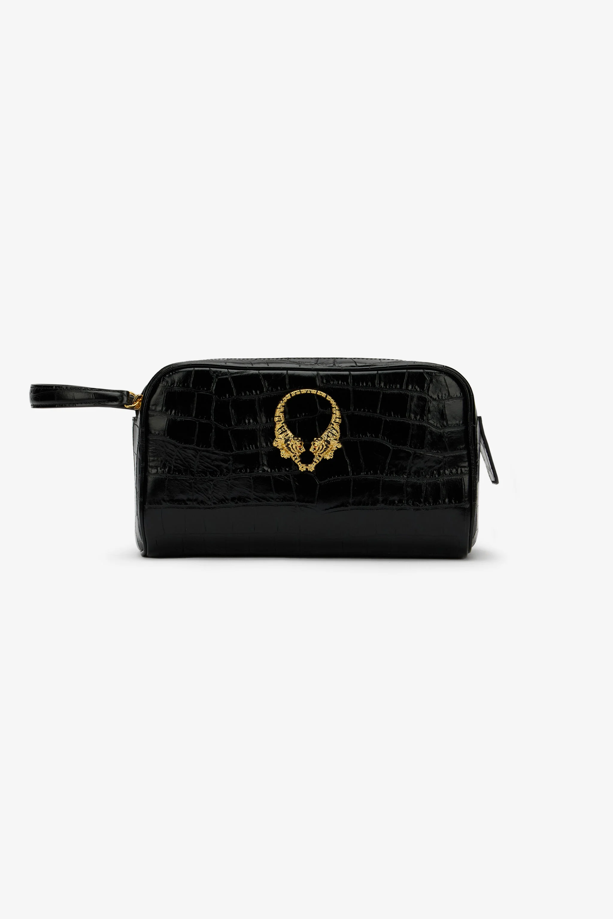 Black Leather Cosmetic Case - 1