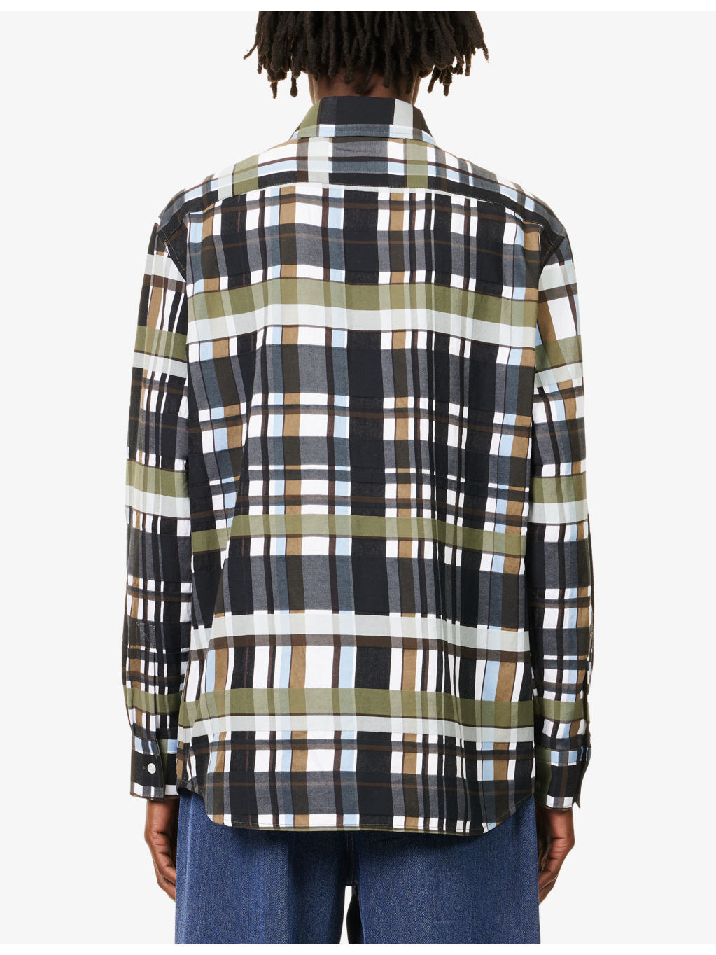 Check-Print Long-Sleeves Cotton-Poplin Shirt - 4