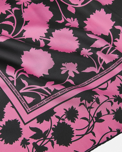 VERSACE Floral Silhouette Large Silk Foulard outlook