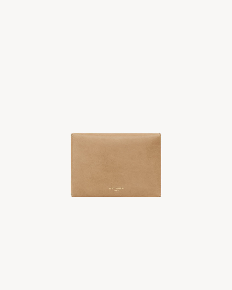 SAINT LAURENT LETTER PASSPORT CASE IN LEATHER outlook