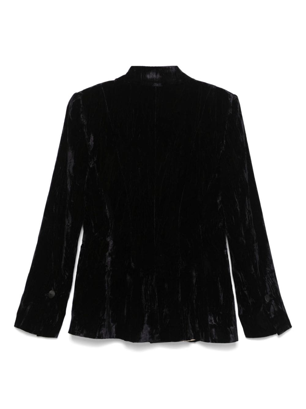 crushed-velvet blazer - 2