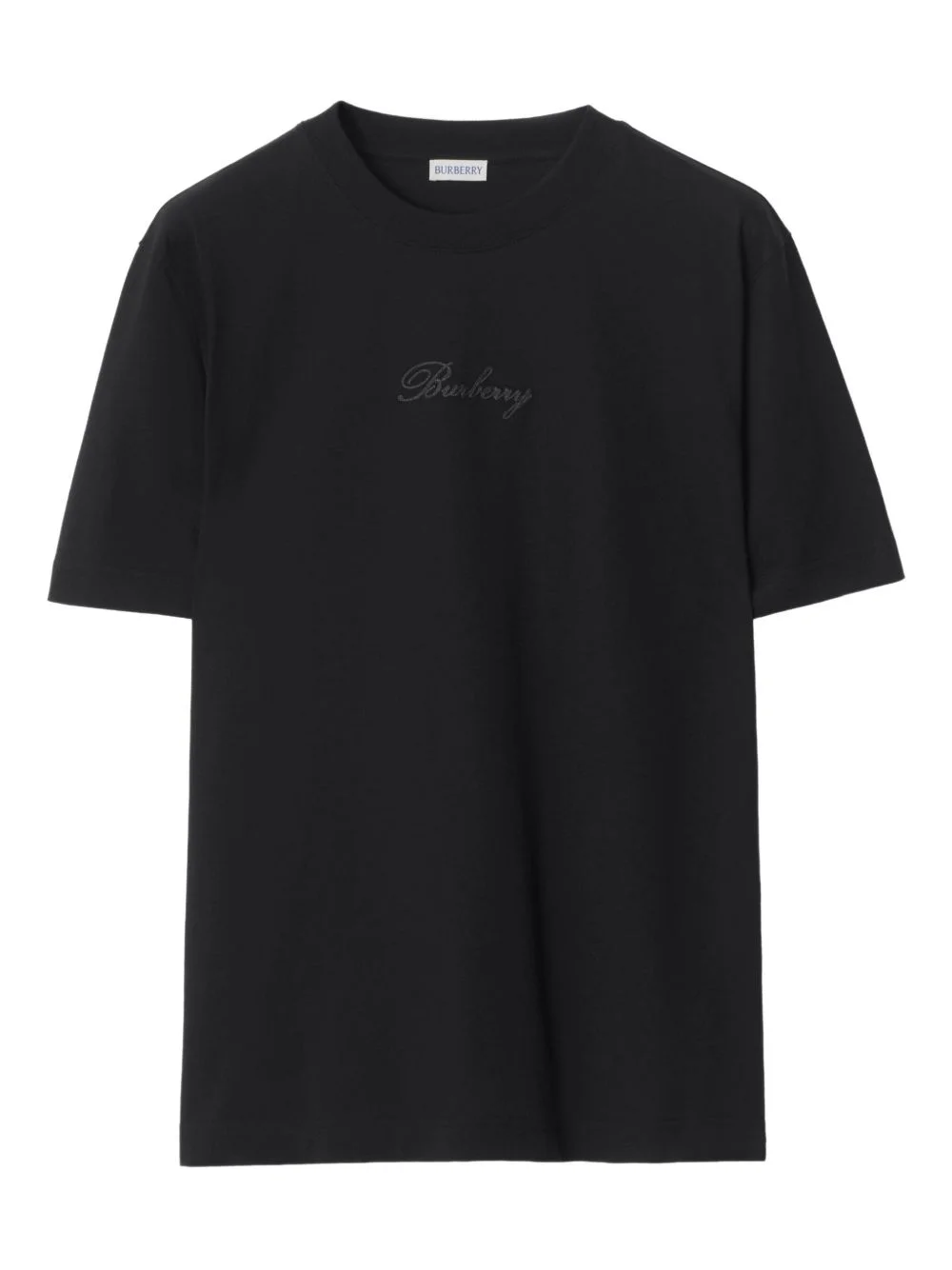 cursive logo cotton T-shirt - 1