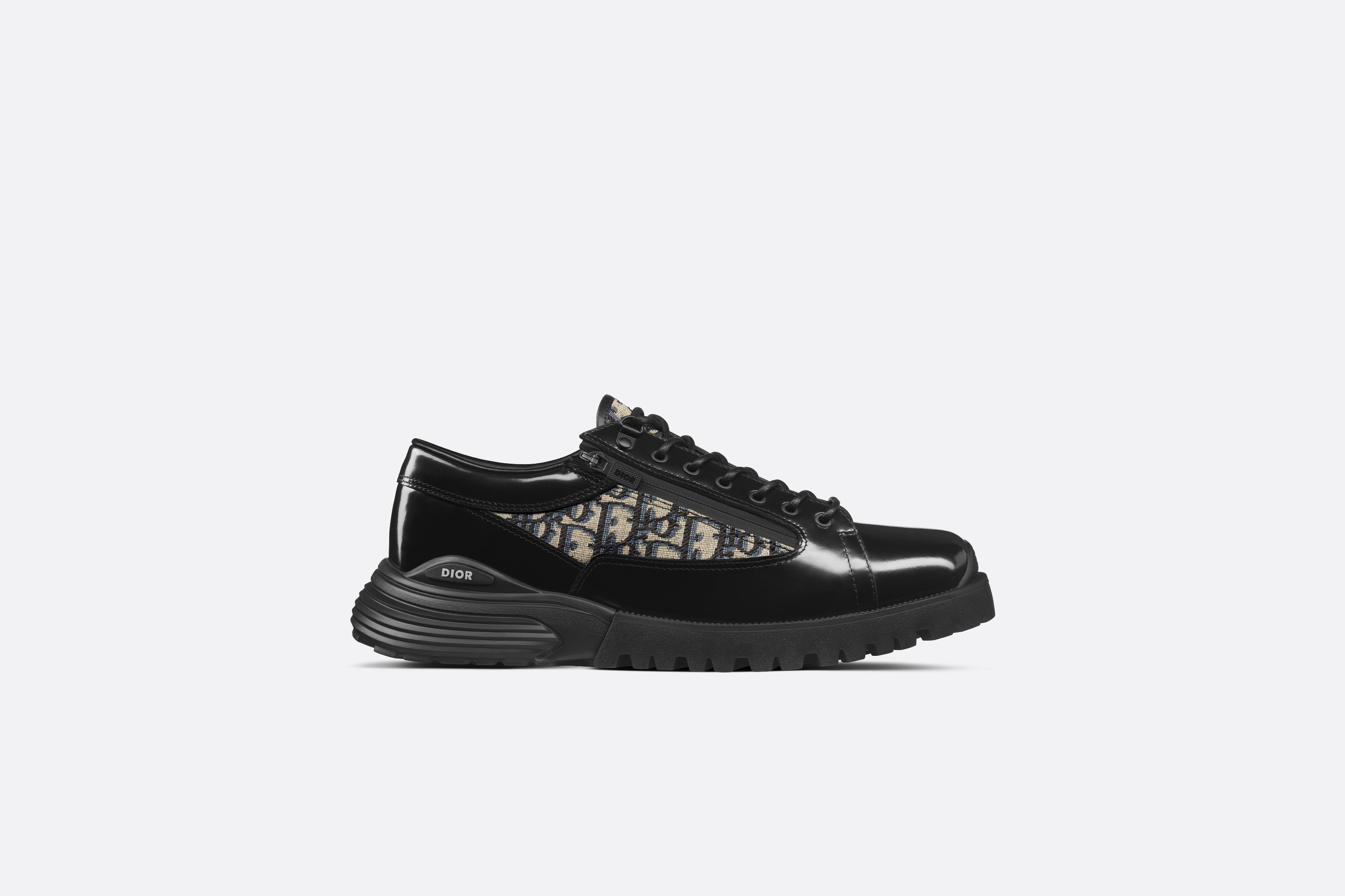 Dior お洒落 ダービーシューズ/スニーカー カーキ Combat Derby Dior Combat Derby Shoe Black Polished Calfskin and Black