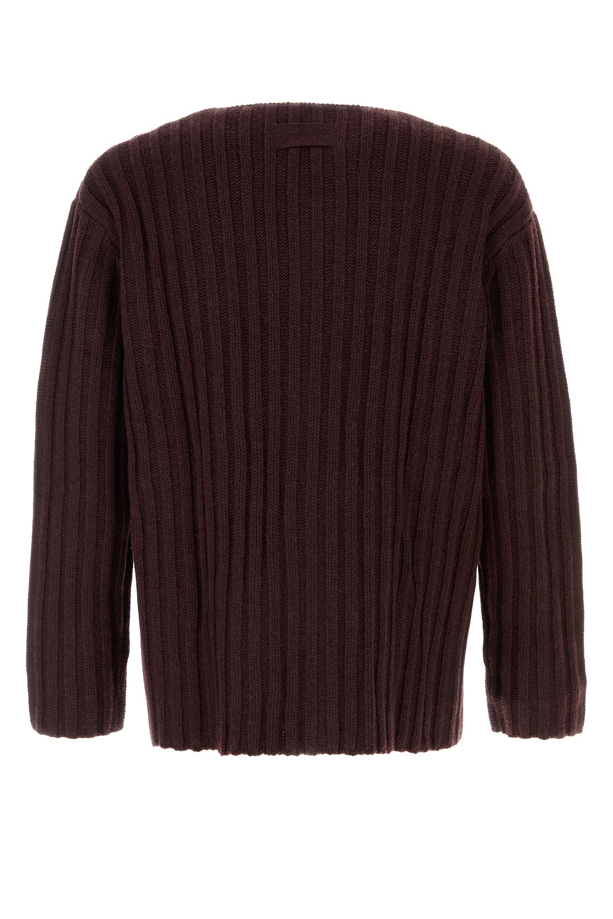 Burgundy cashmere cardigan - 2