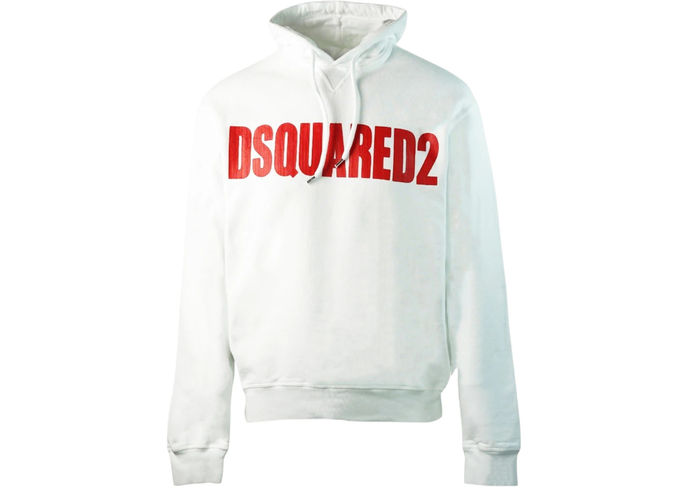 Dsquared2 New Dan Fit Large Logo Hoodie White - 1