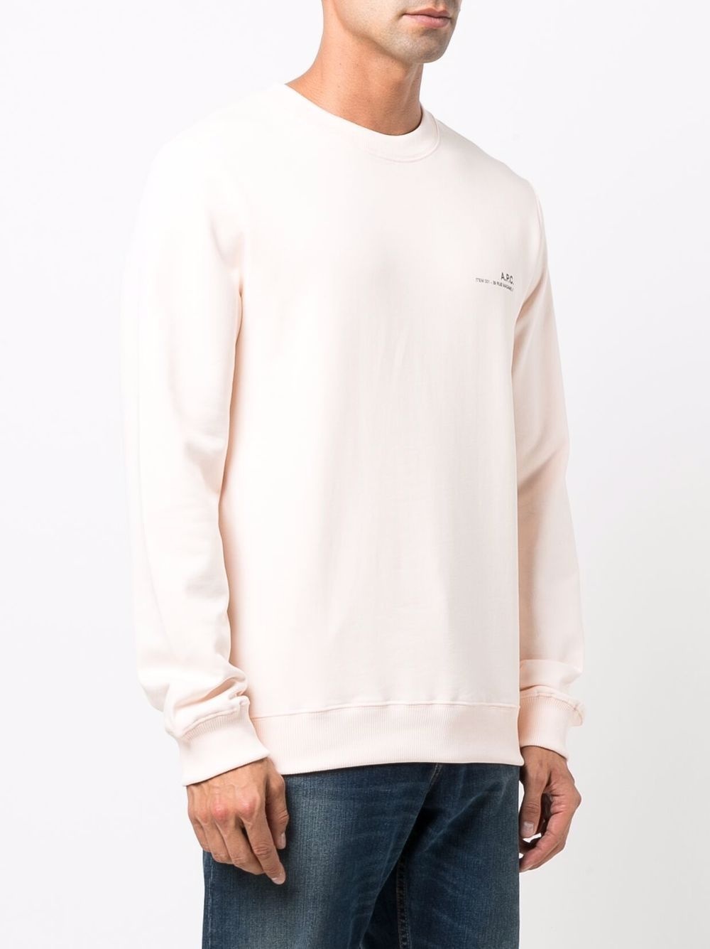 logo-print crew neck sweatshirt - 3