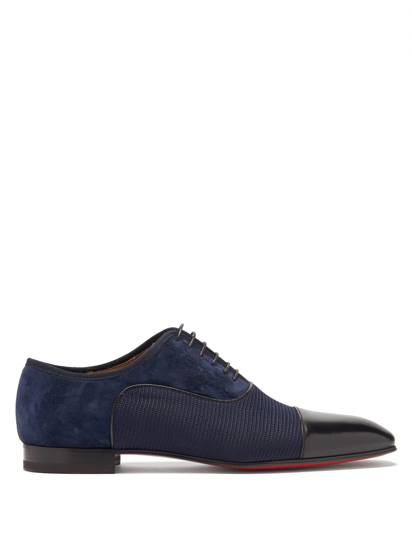 Greggo panelled leather and suede oxford shoes - 1