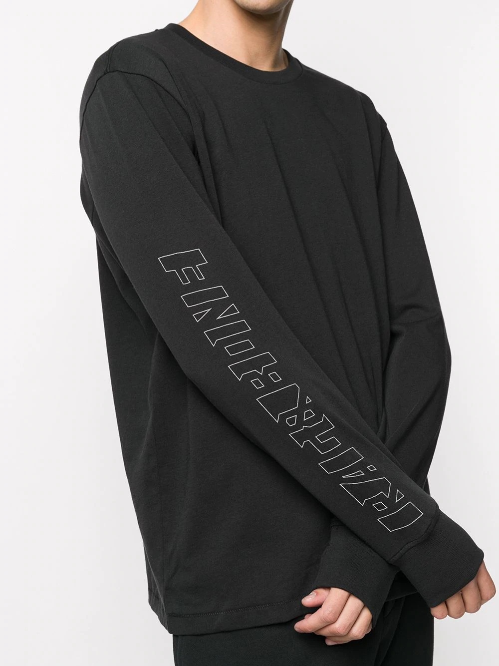 logo print long-sleeved top - 5