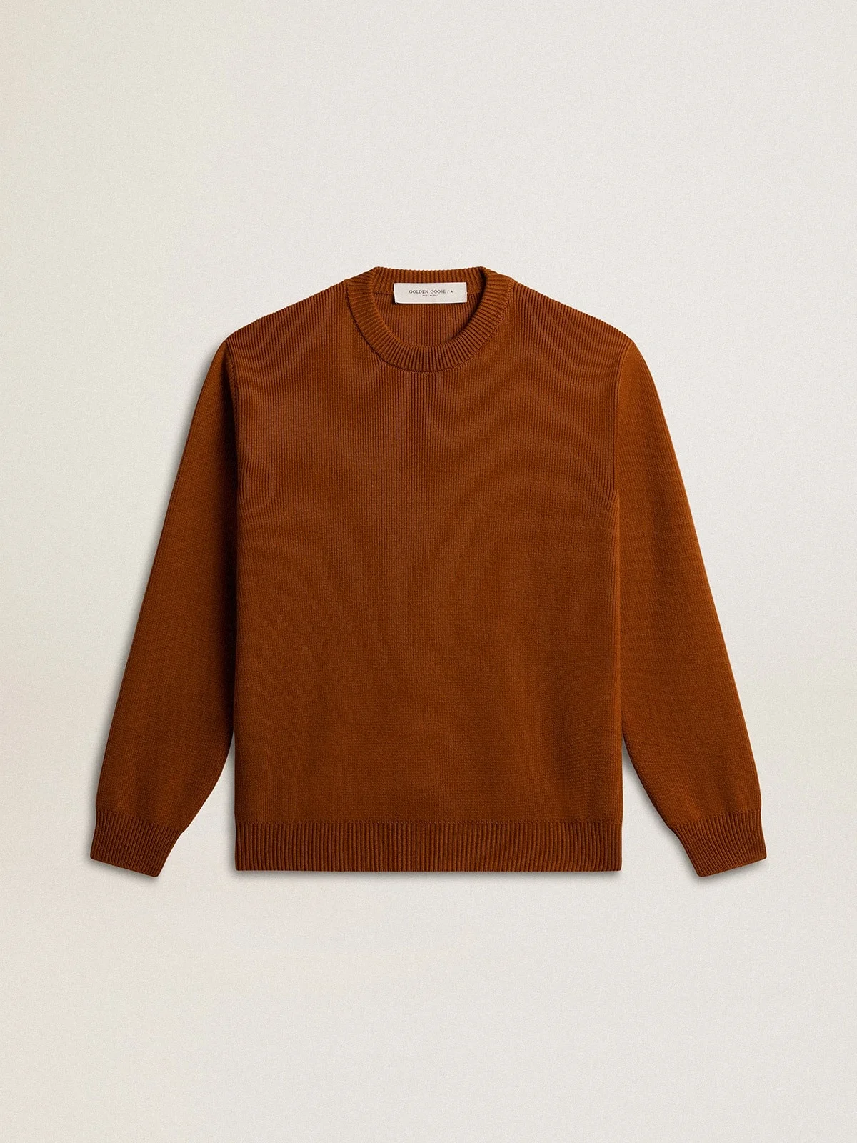 Men's crew-neck sweater with logo on the back - 1