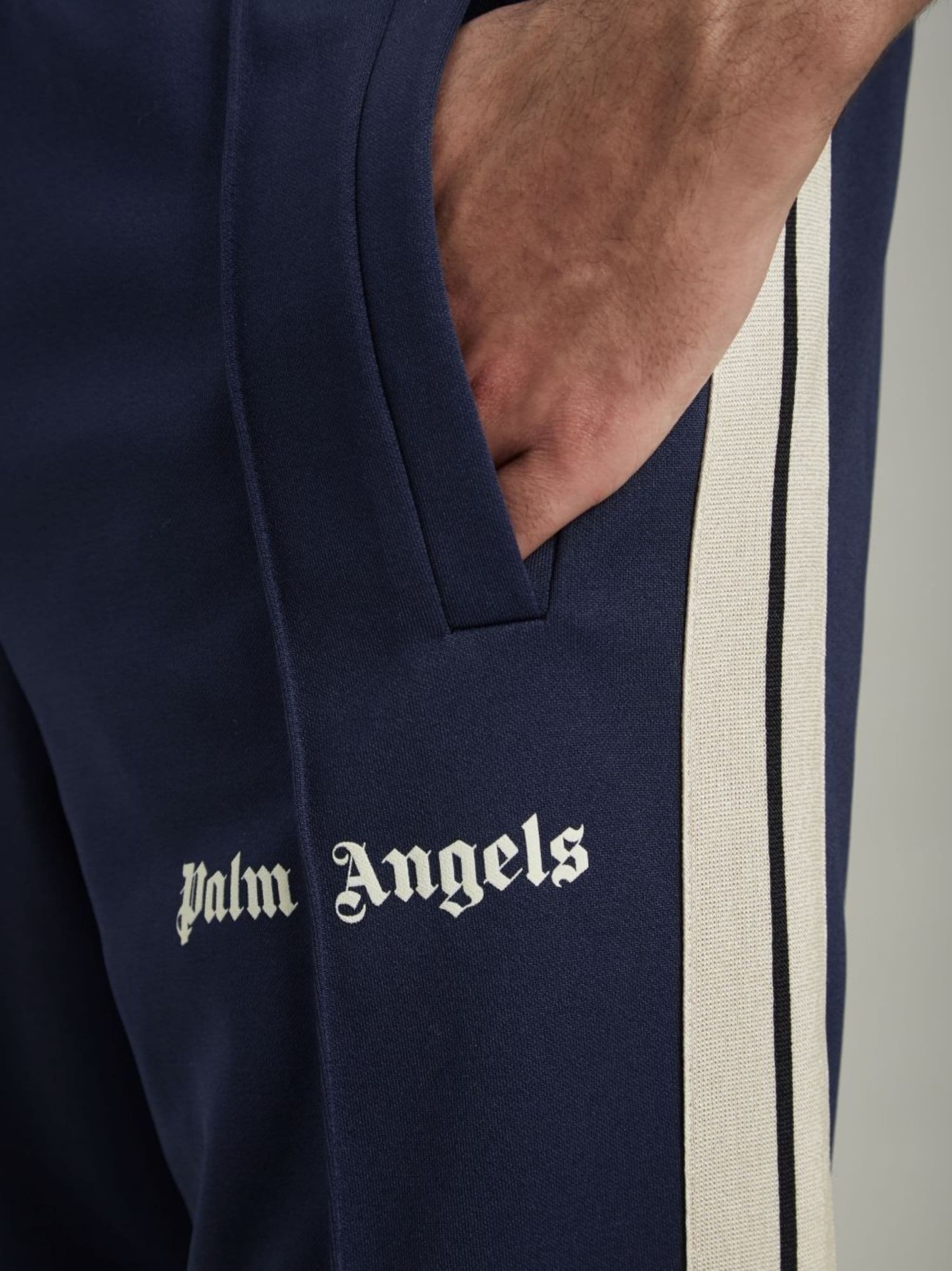 Palm Angels Track Belt Pants Navy Blue/Blue