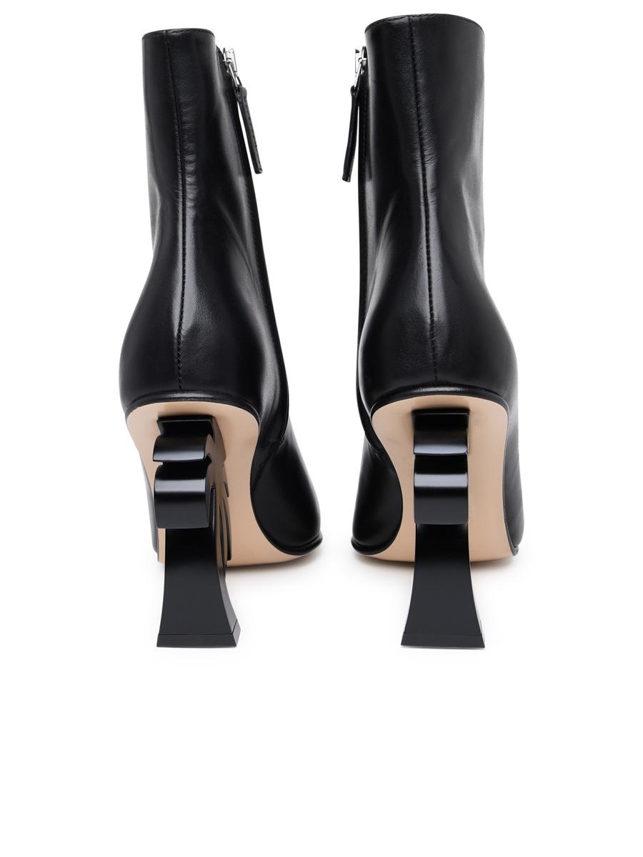 Palm Angels PALM ANGELS BLACK LEATHER ANKLE BOOTS | baltini