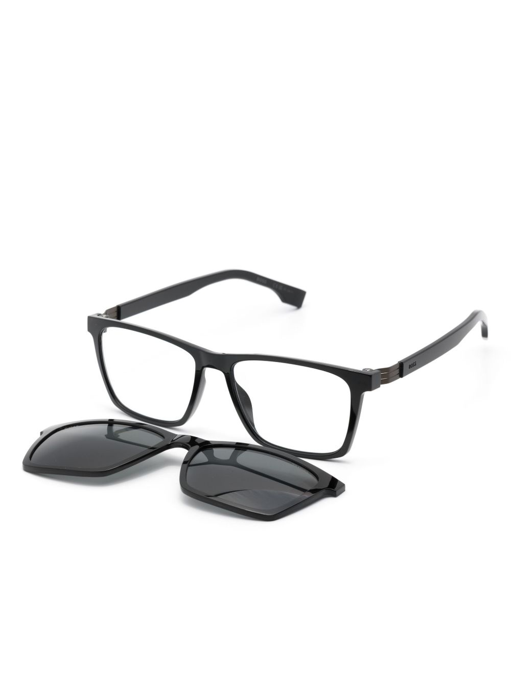 logo-engraved square-frame sunglasses - 2