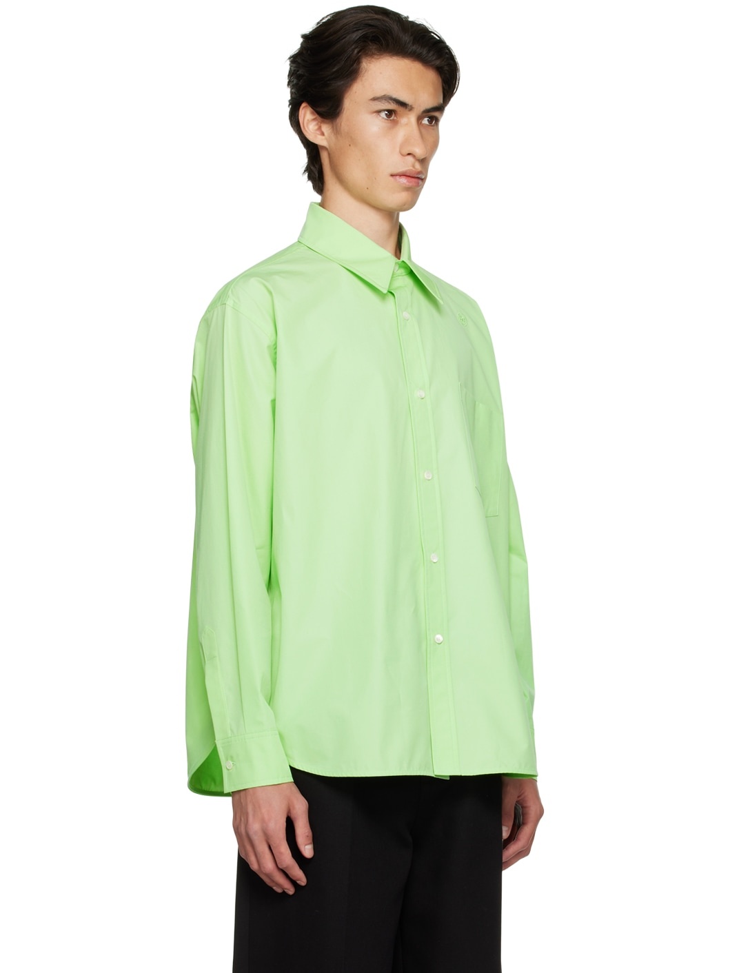 Green Embroidered Shirt - 2