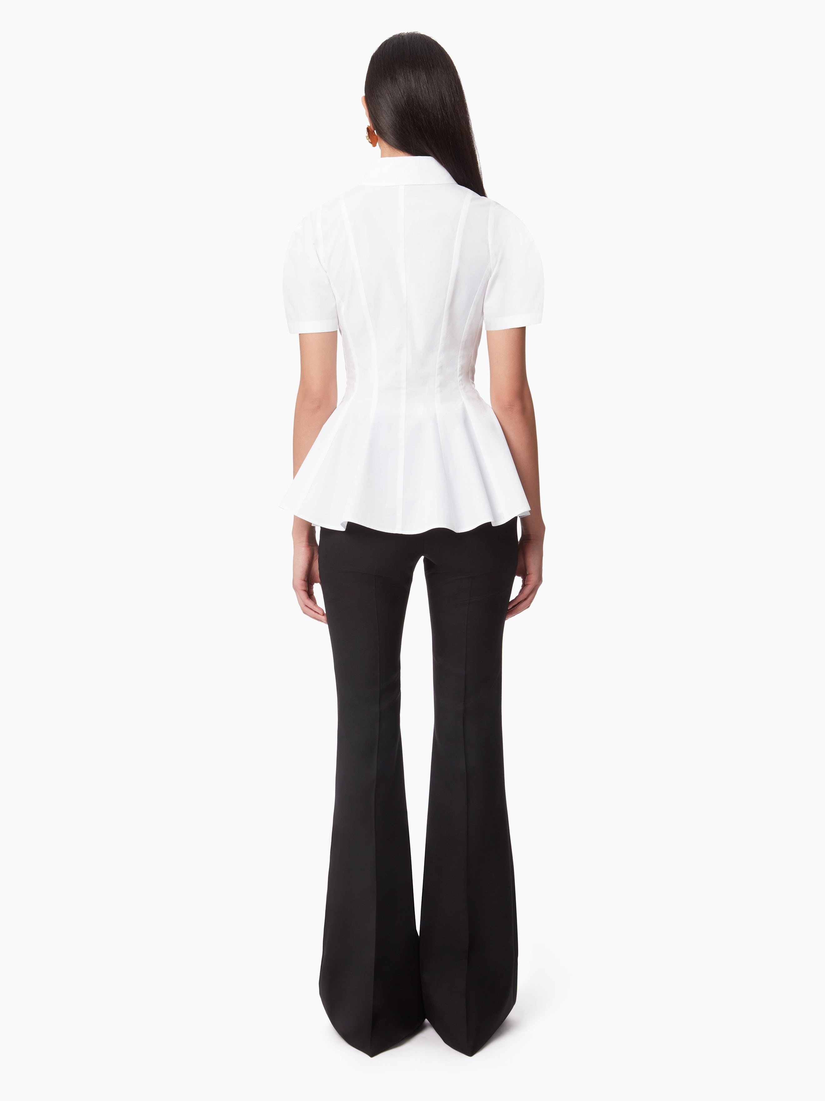 WOOL FLARED TAILORED PANTS - 4