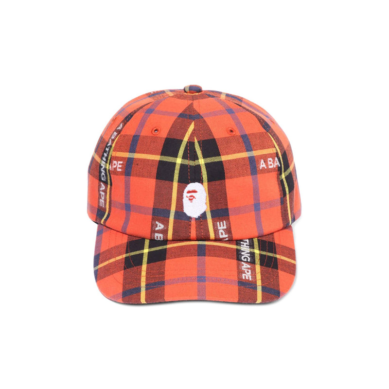 BAPE Check Panel Cap 'Red' - 1