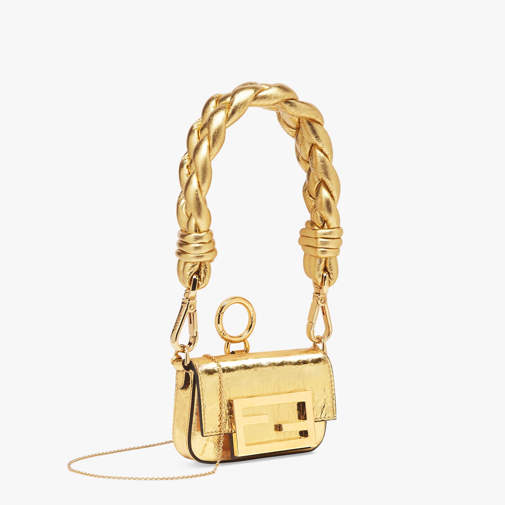 Gold leather charm 2