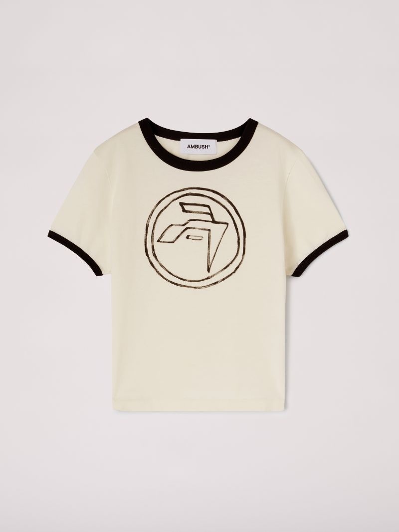 Hand Drawn Emblem Baby Tee - 1