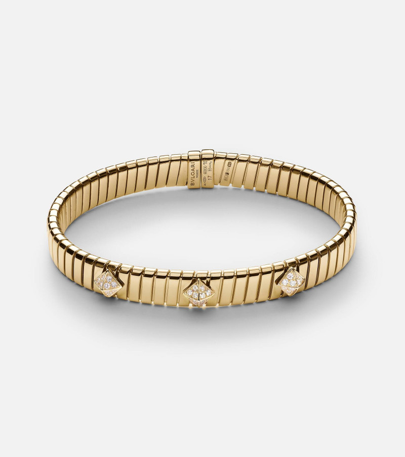 Bvlgari Tubogas 18kt gold bracelet with diamonds - 1