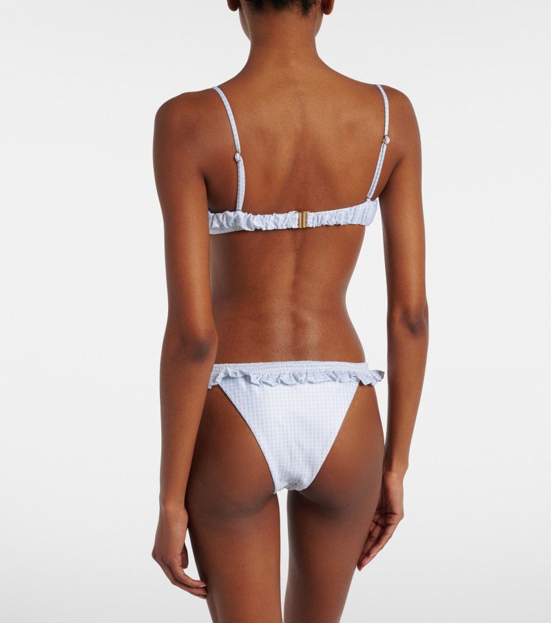 Esterel ruffled gingham bikini bottoms 3