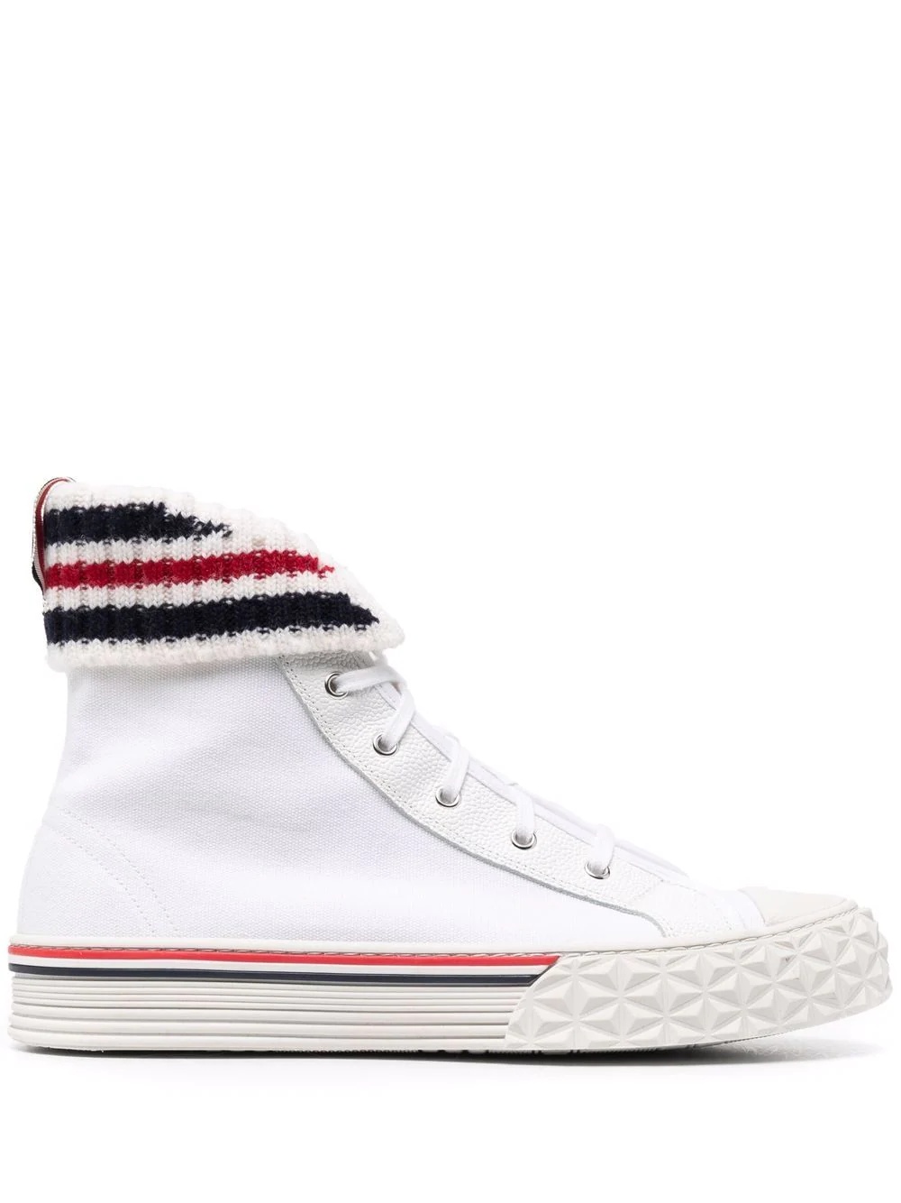 tartan-sole RWB stripe sneakers - 1