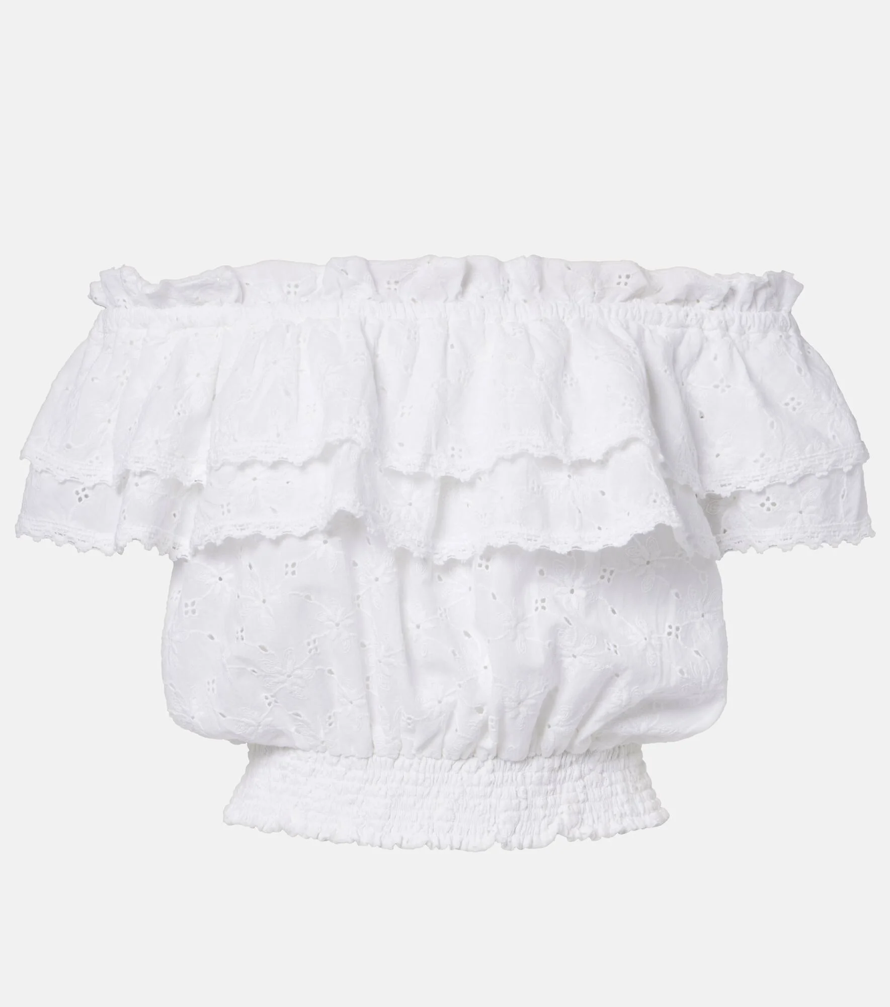 Ruth broderie anglaise cotton crop top - 1