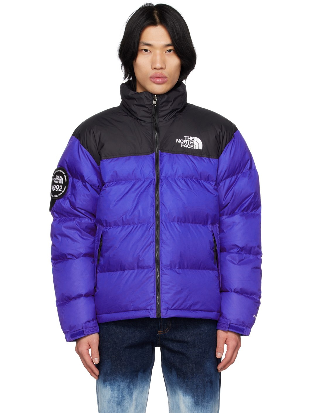 Blue '92 Retro Anniversary Nuptse Down Jacket - 1