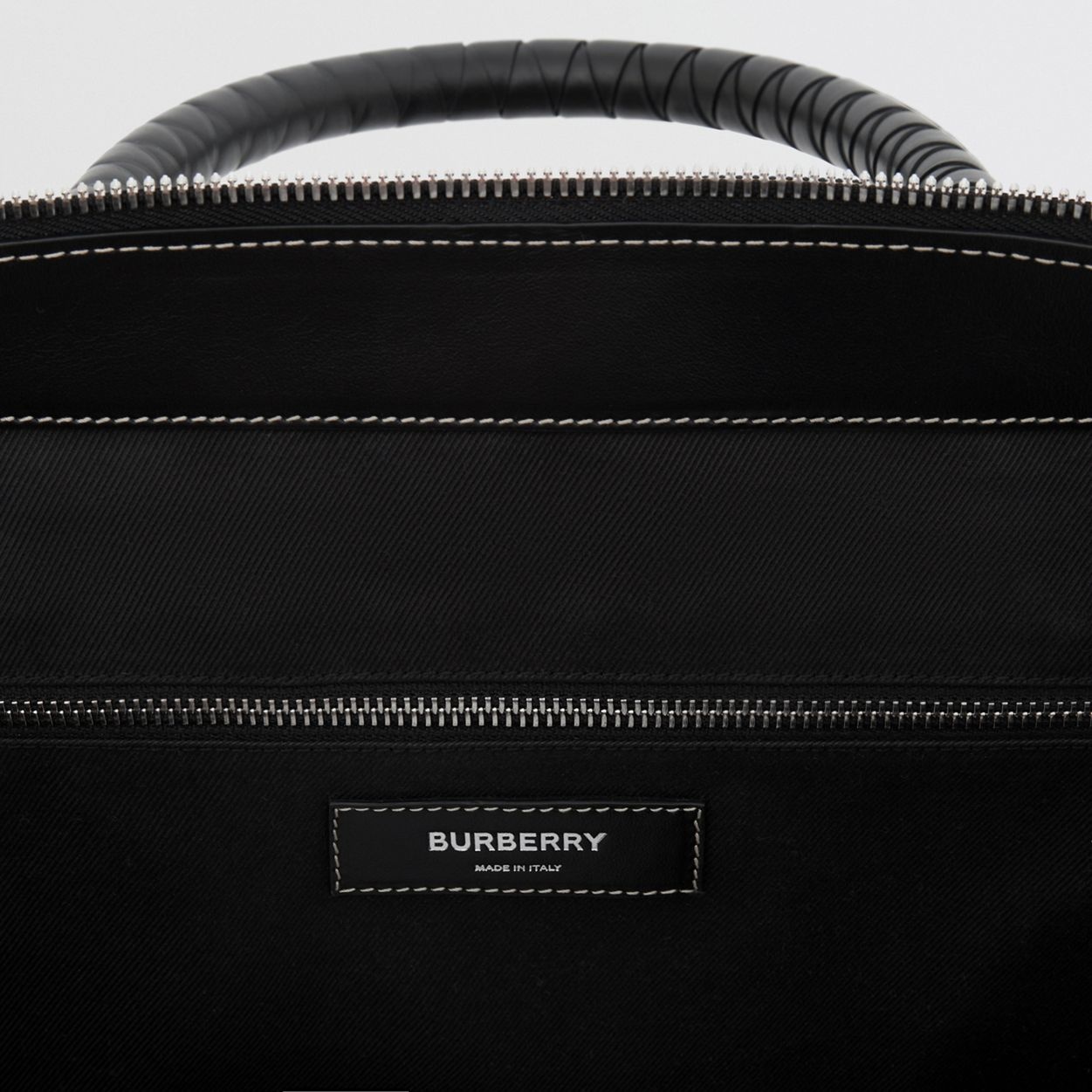 Check and Leather Holdall - 9