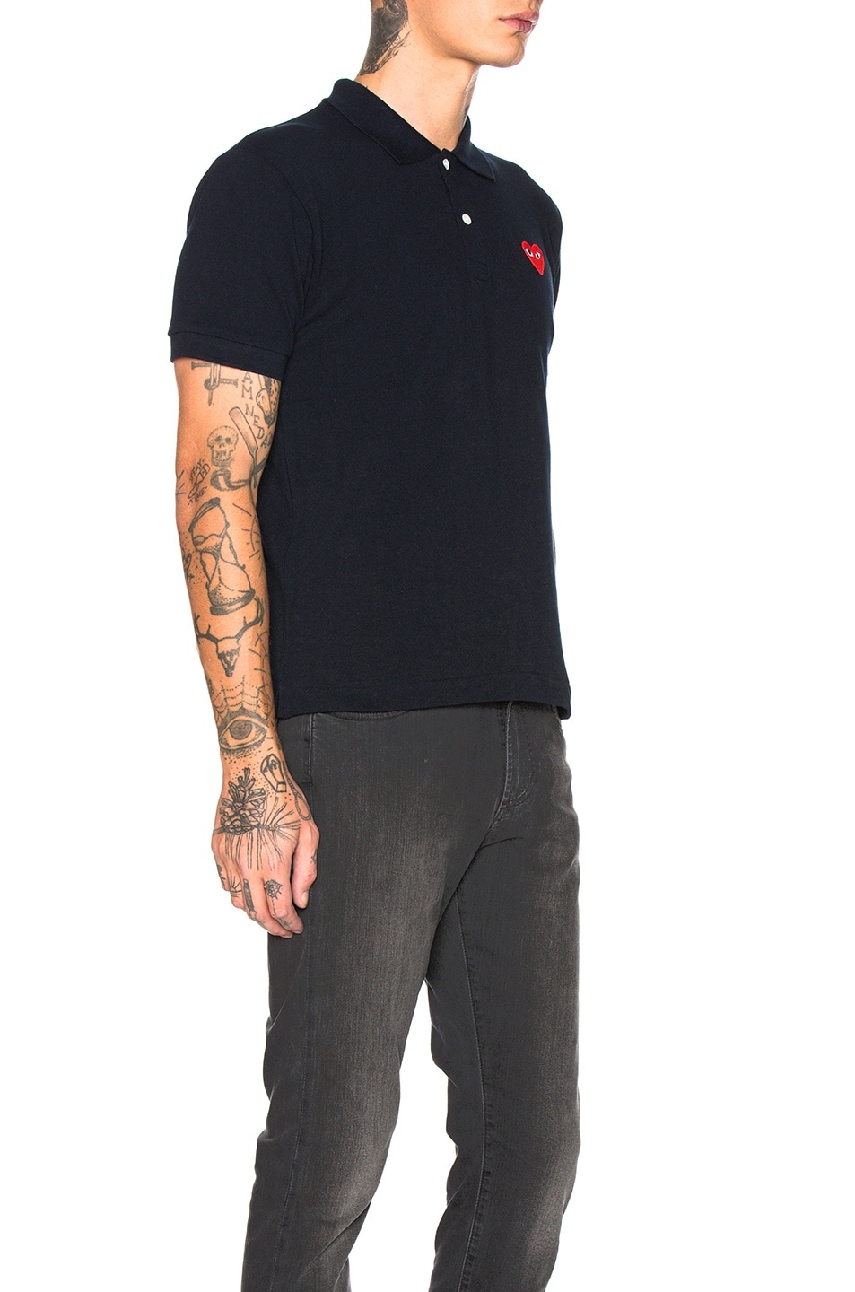 Cotton Polo with Red Emblem - 2
