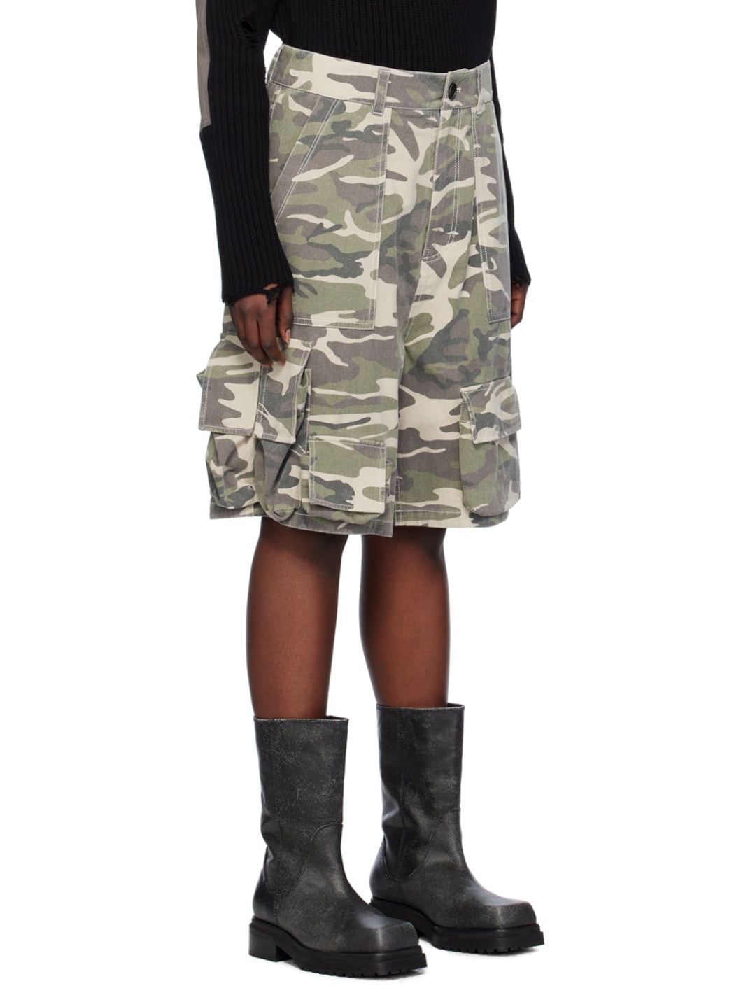 Khaki Camo Shorts - 2