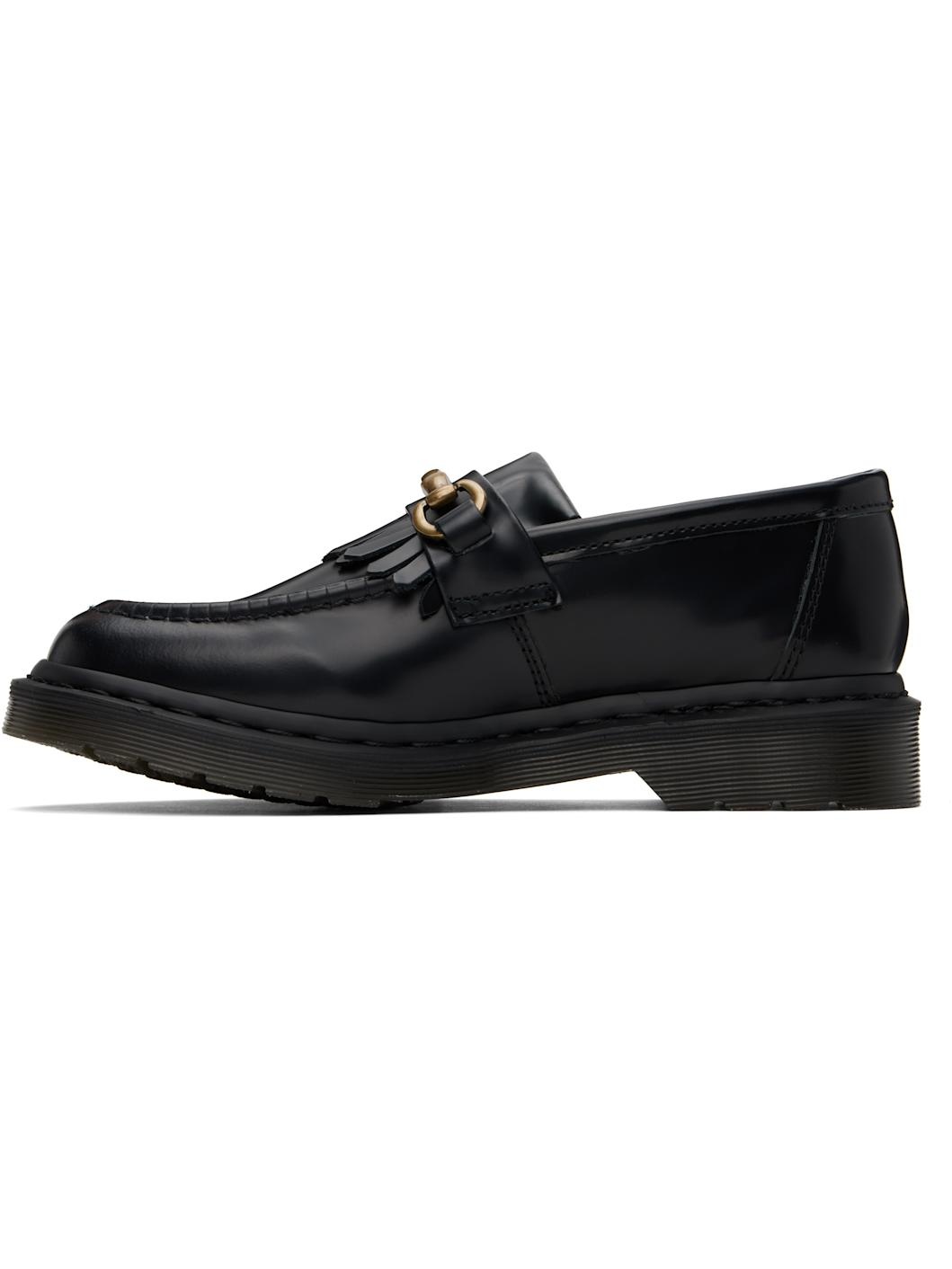 Black Adrian Snaffle Smooth Leather Kiltie Loafers - 3