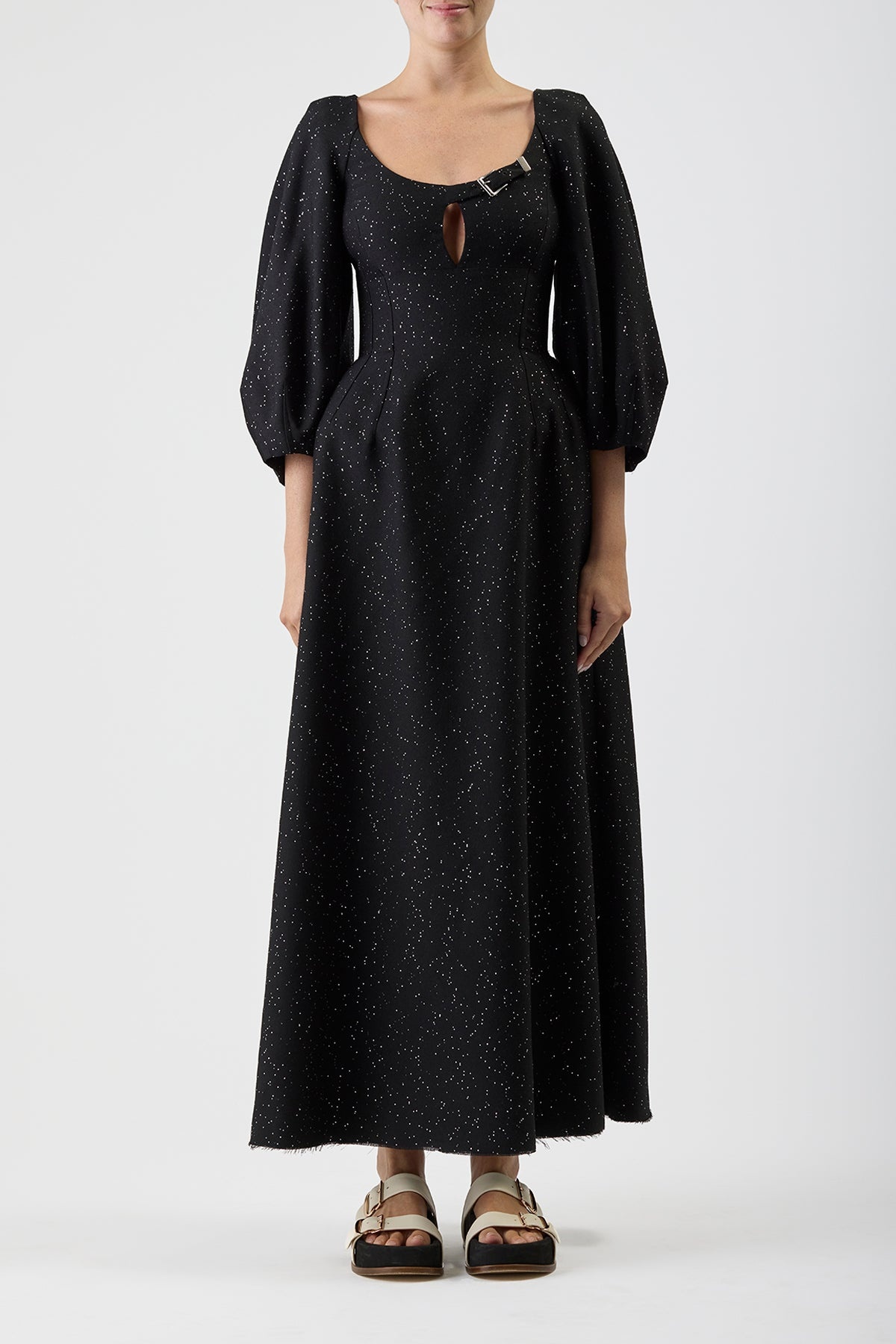 Madyn Sequin Dress in Wool - 3
