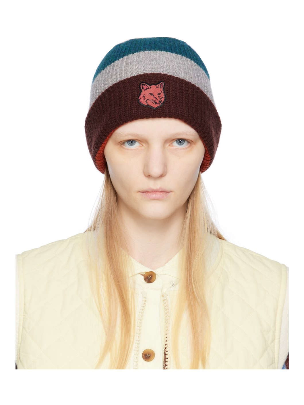 Multicolor Fox Head Beanie - 1