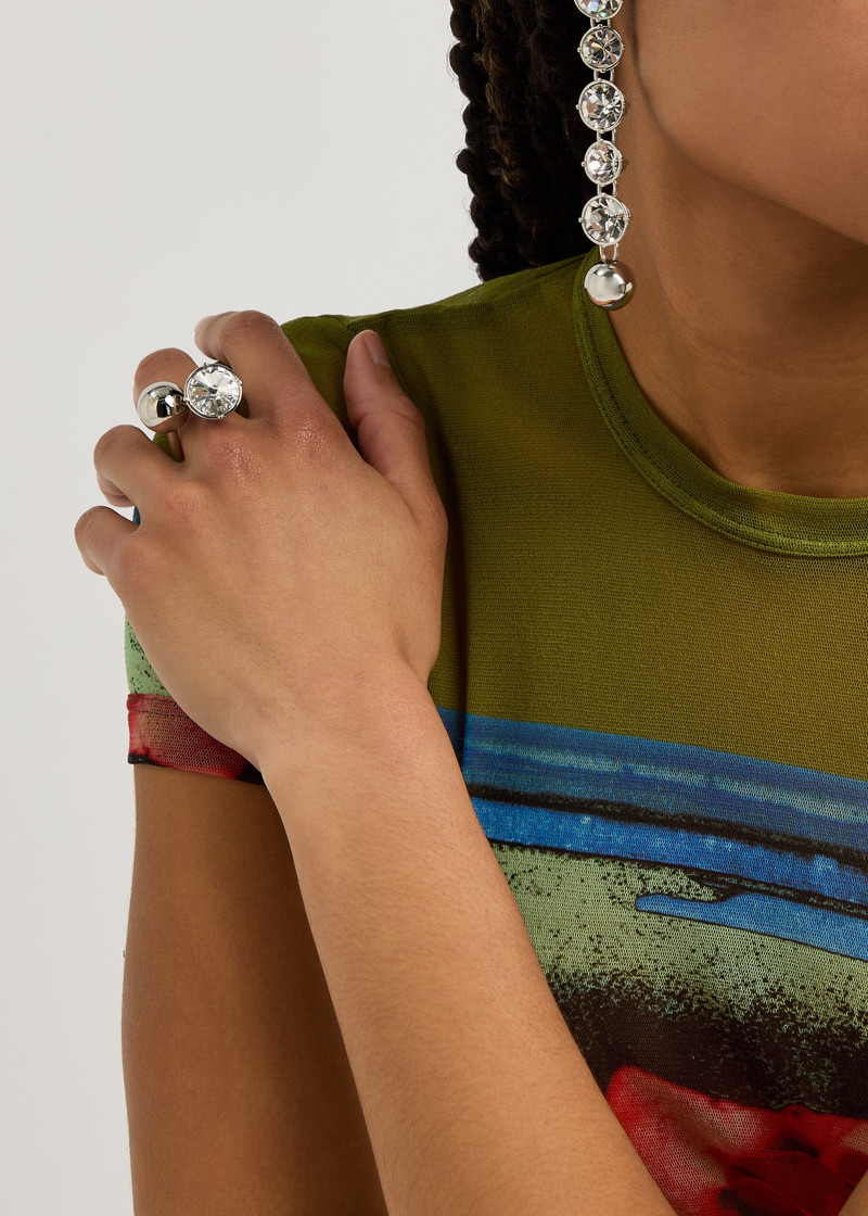 Jean Paul Gaultier Crystal-embellished ring outlook