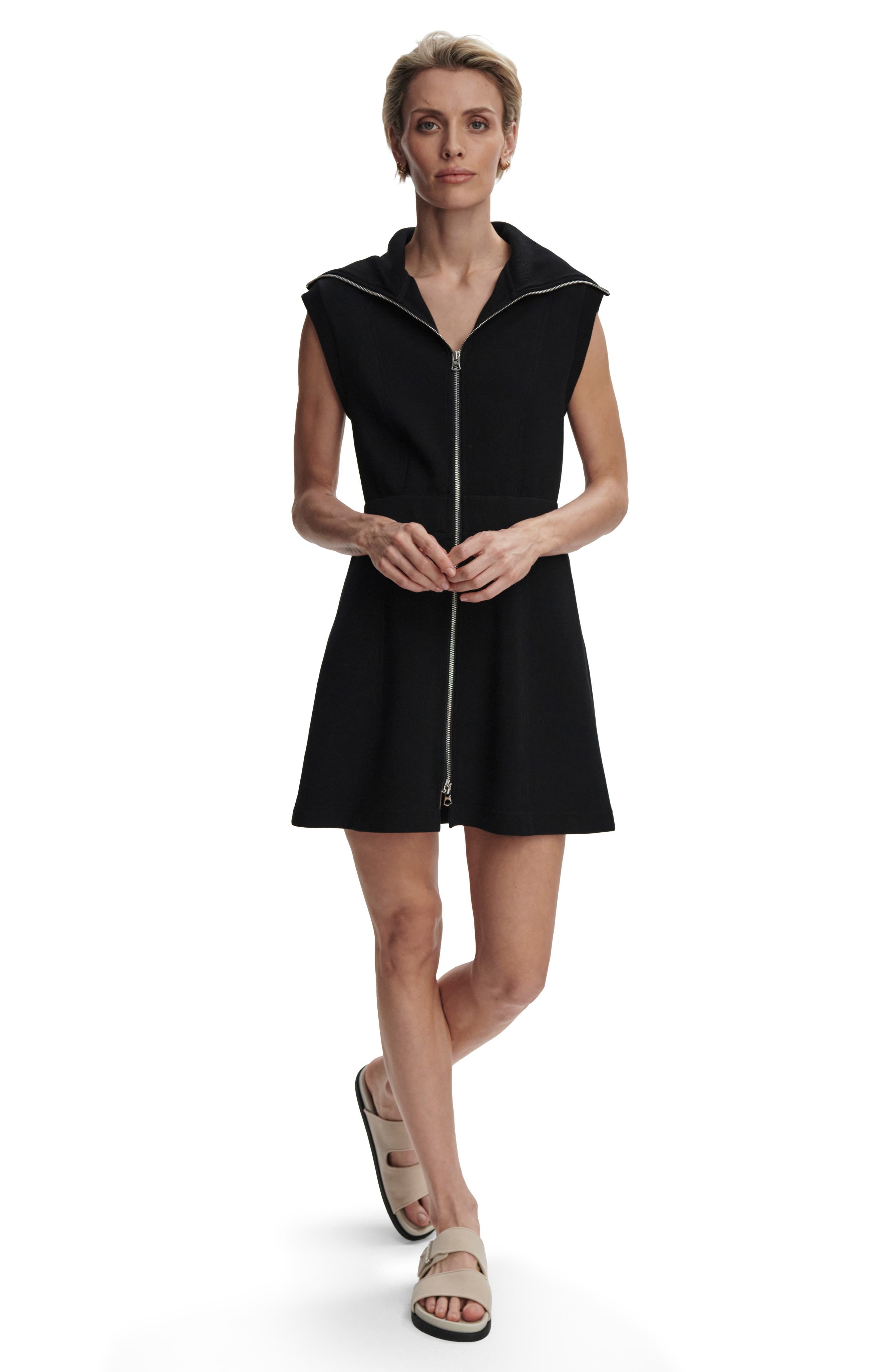 Varley Rebecca Zip Through Minidress in Black at Nordstrom - 7