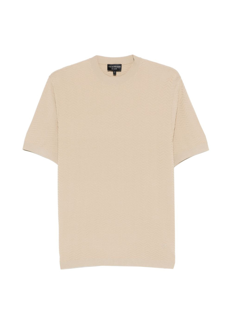 textured short-sleeve T-shirt 1