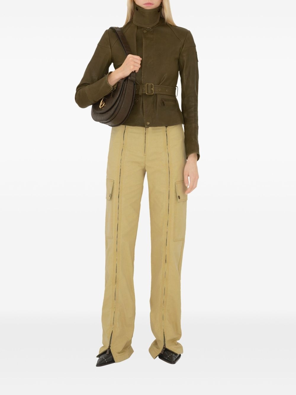 Zip straight-leg trousers - 2