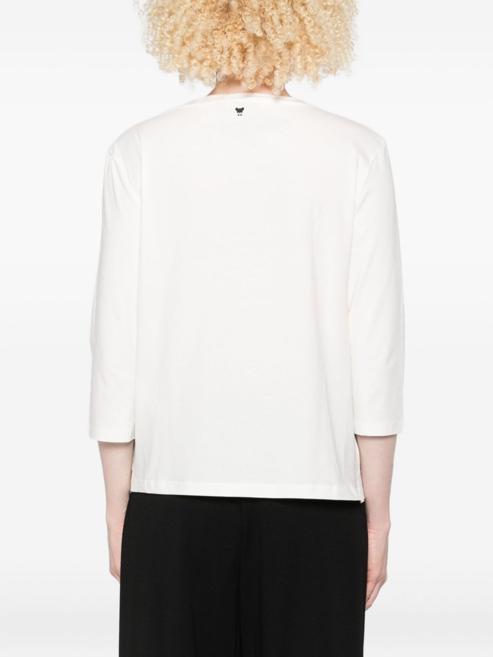 three-quarter sleeve crew-neck top - 4