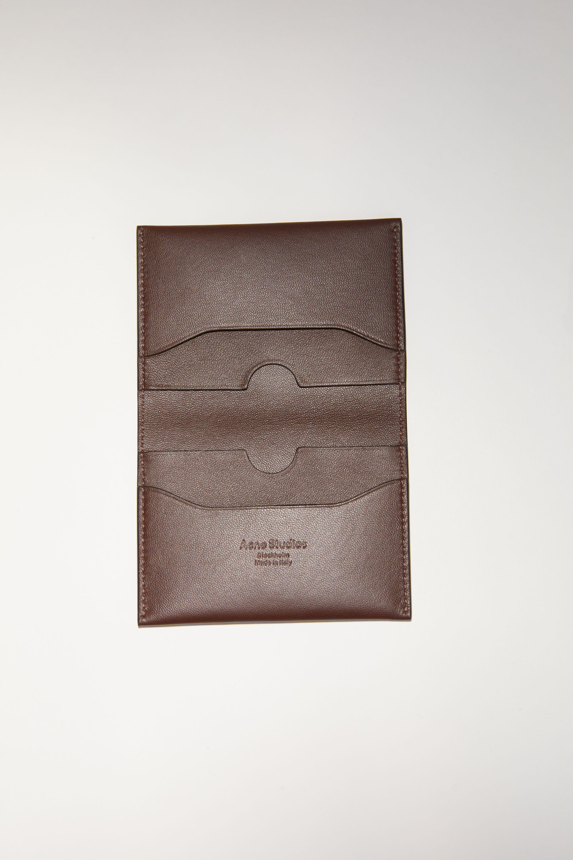 Leather card case - Dark brown - 2