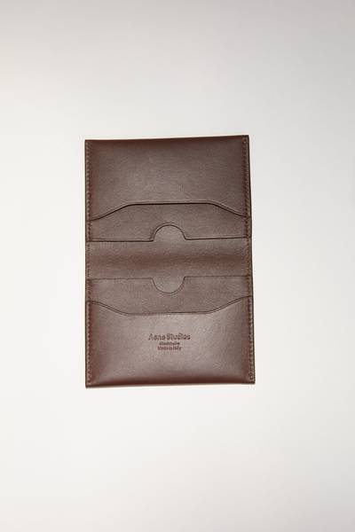 Acne Studios Leather card case - Dark brown outlook