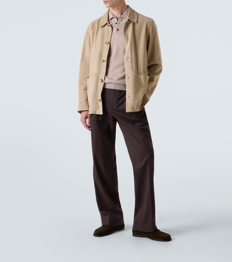 SAMAN AMEL Amo cotton and cashmere straight pants outlook