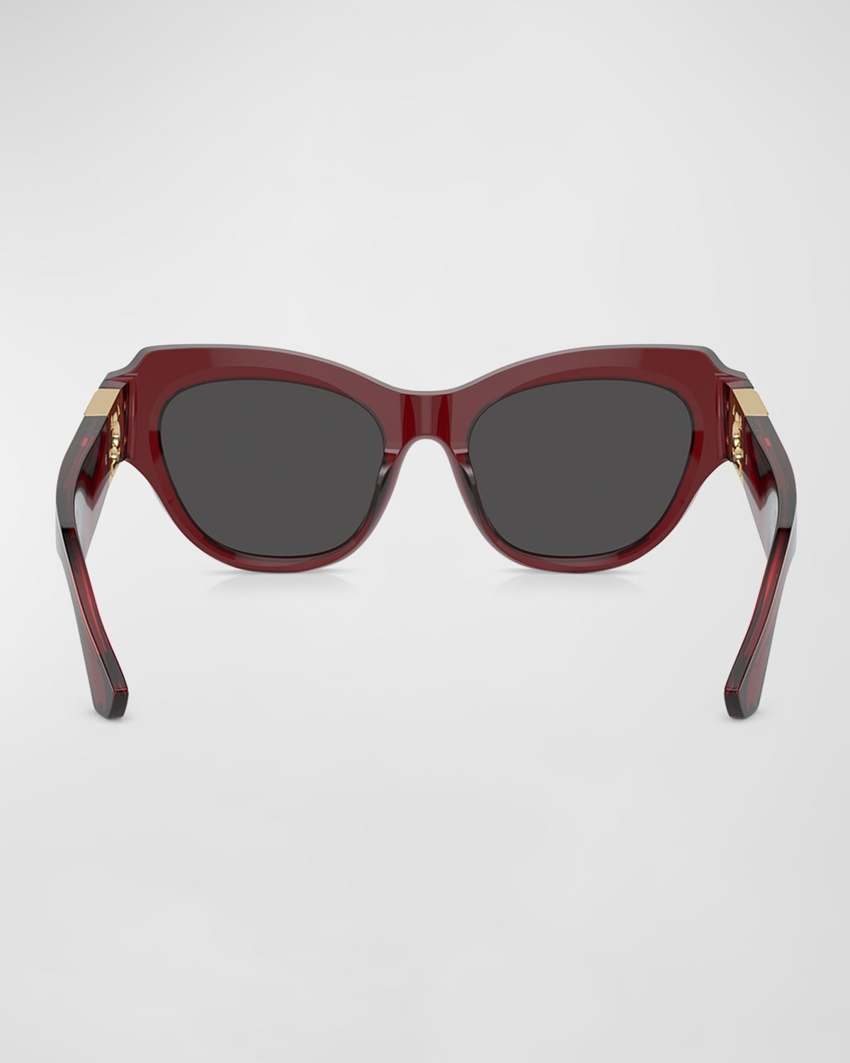 Beveled Acetate & Plastic Cat-Eye Sunglasses - 4